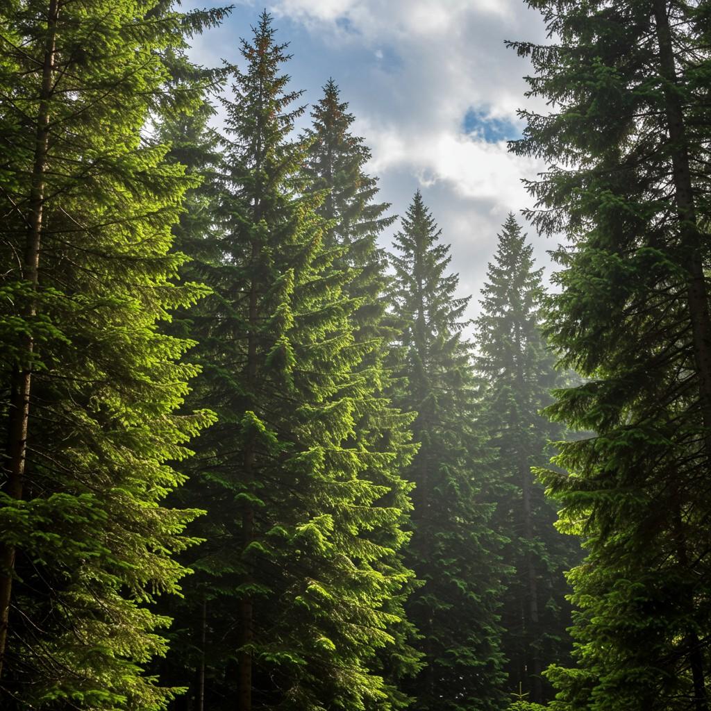 Forêt de Sapin de Noël